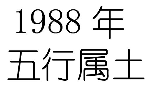 1988年出生是什么命五行属什么