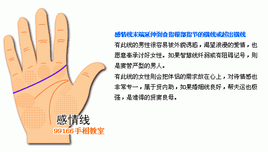手相图解大全：3、感情线看婚姻爱情