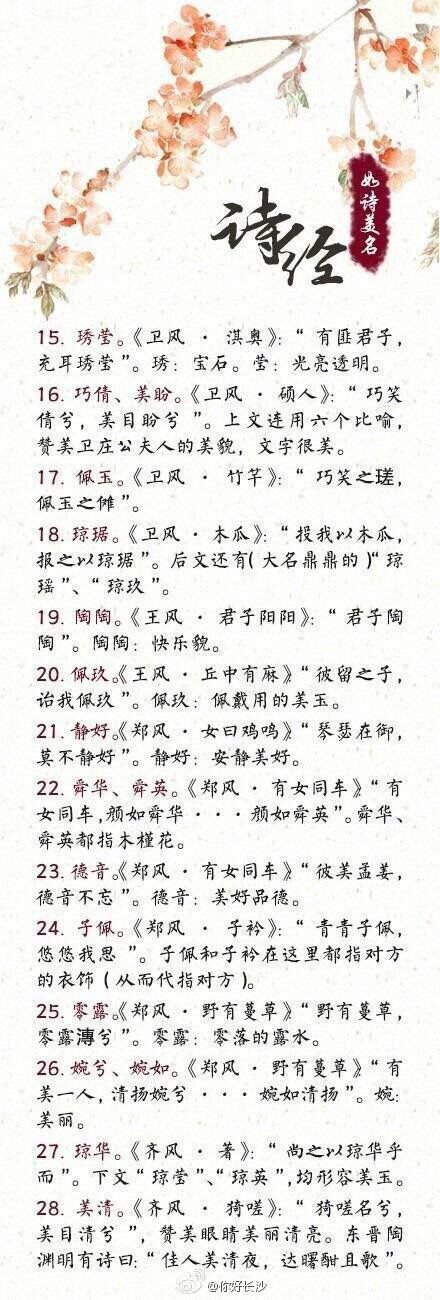 楚辭起名詩經楚辭取名